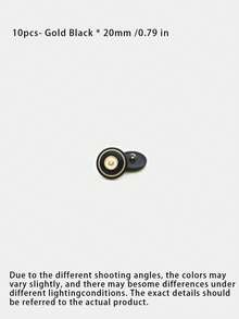 1 Pack 10 Pieces Premium Round Four‑Leaf Clover Resin‑Metal Composite Buttons Decorative Fasteners For Women Coats Windbreakers Suits Outerwear Hand‑Sewn Clothing Accessories - 10pcs - View 10