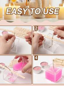 Batang Kayu Pelubang untuk Lilin, Penahan Sumbu Lilin, Penstabil Sumbu Lilin Aromaterapi, Bahan Pembuatan Lilin DIY - MultiWarna - View 5