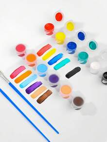 Excellent Quality Acrylic Paint Set With Brushes For Students Art Painting And Drawing School Supplies Vibrant Colors Washable Quick Drying - Multicolor - View 5