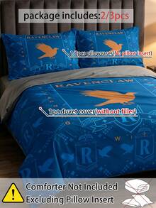 HARRY POTTER X Joivida 2/3 Pieces 100% Polyester Bedding Set, Soft And Skin-Friendly, All-Season Modern Polyester Bedding Collection, 1 Duvet Cover + 1/2 Pillowcases (No Comforter Included) - Multicolor - View 6