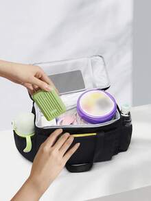 SHEIN Waterproof Stroller Storage Bag, Storage Bag, Multi-Functional Can Be Worn Or Hung, Suitable For Baby Mothers To Go Out - Multicolor - View 4
