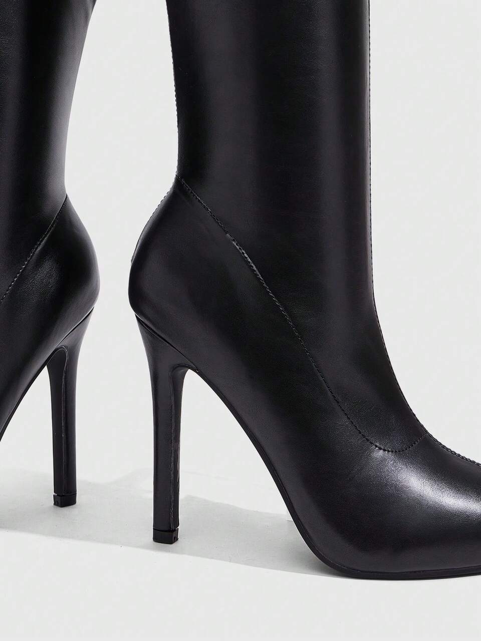 CUCCOO SZL Ladies Pointed Side Zipper Skinny Skinny Feet Super High Over Knee Skinny Heel Fashion Sexy Party Banquet Nightclub Autumn Winter Stretch Women's Boot