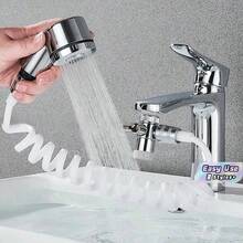 Set Perlengkapan Kamar Mandi ini meliputi keran pancuran, kepala keran wastafel, nosel ekstensi keran, kepala pancuran, unit pancuran yang dapat disesuaikan, dan braket pemasangan dinding dengan perekat hisap. Mudah dipasang dan cocok untuk kamar mandi rumah. - MultiWarna - View 1
