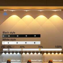 50cm LED櫥下燈，感應式變色燈條，超薄智慧廚房檯面燈，內建可充電電池，自黏式無線設計，適用於櫥櫃、鞋架、玄關，室內與戶外裝飾照明 - 白色的 - 查看 9