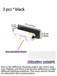 Sticky‑On Kitchen Paper Towel Holder, No‑Drill Under‑Cabinet Wall Mount Towel Rack, Self‑Adhesive Roll Holder For Kitchen, Bathroom, Refrigerator Side - Multicolor - View 6