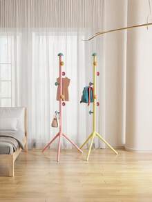 Cute Colorful Kids Floor Coat Rack, Tripod Base Children Clothing Hanger Stand With Multiple Hooks, Freestanding Hat & Backpack Organizer For Kid Bedroom Decoration - Multicolor - View 11