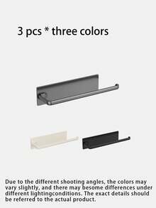 Sticky‑On Kitchen Paper Towel Holder, No‑Drill Under‑Cabinet Wall Mount Towel Rack, Self‑Adhesive Roll Holder For Kitchen, Bathroom, Refrigerator Side - Multicolor - View 4