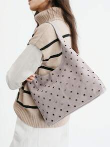 SHECARRY Y2K Fashion Shoulder Bag Vest Bag, Suitable For Daily Commuting - Grey - View 2