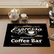 1pc Home Decor, Coffee Machine Water Absorption Mat, Counter Tableware Drying Pad, Diatomite Kitchen Dining Mat, Coffee Print Dish Drying Mat, Washable Anti-Slip Drainage Mat, Suitable For Kitchen Character Bar - Multicolor - View 15