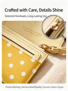 Haus Hana Polka Dot Multi-Card Slot Mini Wallet, Japanese Korean Style Solid Cute Card Holder, Luxury Coin Purse - Multicolor - View 4