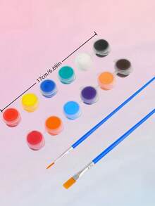 Excellent Quality Acrylic Paint Set With Brushes For Students Art Painting And Drawing School Supplies Vibrant Colors Washable Quick Drying - Multicolor - View 3