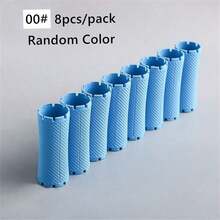94-Piece Random Color Plastic Cold Perm Curling Rod Set, Japanese Style Professional Salon Hair Curling Rods, Hair Styling Tools, Elastic Perm Rubber Bands, Heatless Curls, Women'S Hair Accessories, 10 Sizes - Multicolor - View 6