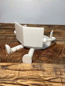 Funny 3D Printed Reading Buddy Roll Paper Holder Creative Novelty Tissue Stand Decorative Figurine Home Bathroom Desk Ornament - Multicolor - View 6