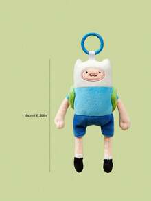 ADVENTURE TIME X POKOJA LAND ,A Co-Branded 3D Plush Keychain, Classic Design, Can Be Hung On Bags, Key Chains, Schoolbags, Etc., Suitable For People Of All Ages Including Teenagers And Adults. - Blue - View 5