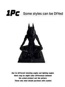 Gothic Meditating Anubis Figurine Collectible Figure Mysterious Tabletop Home Decor Ornament - 1PC - View 12