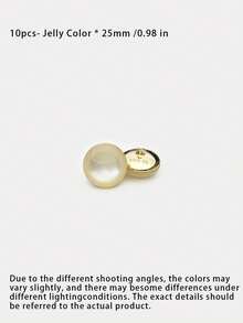 1 Pack 10 Pieces Round Cat‑Eye Stone Metal Buttons Premium Decorative Fasteners For Women Cardigans Knitwear Shirts Hand‑Sewn Clothing Accessories - 10pcs - View 18