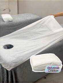 30 Pcs Disposable Massage Table Covers With Holes, Smooth Fabric, Easy To Clean, Suitable For Beauty Salon Massage Beds, Disposable Sheets, Spa Supplies - Multicolor - View 1