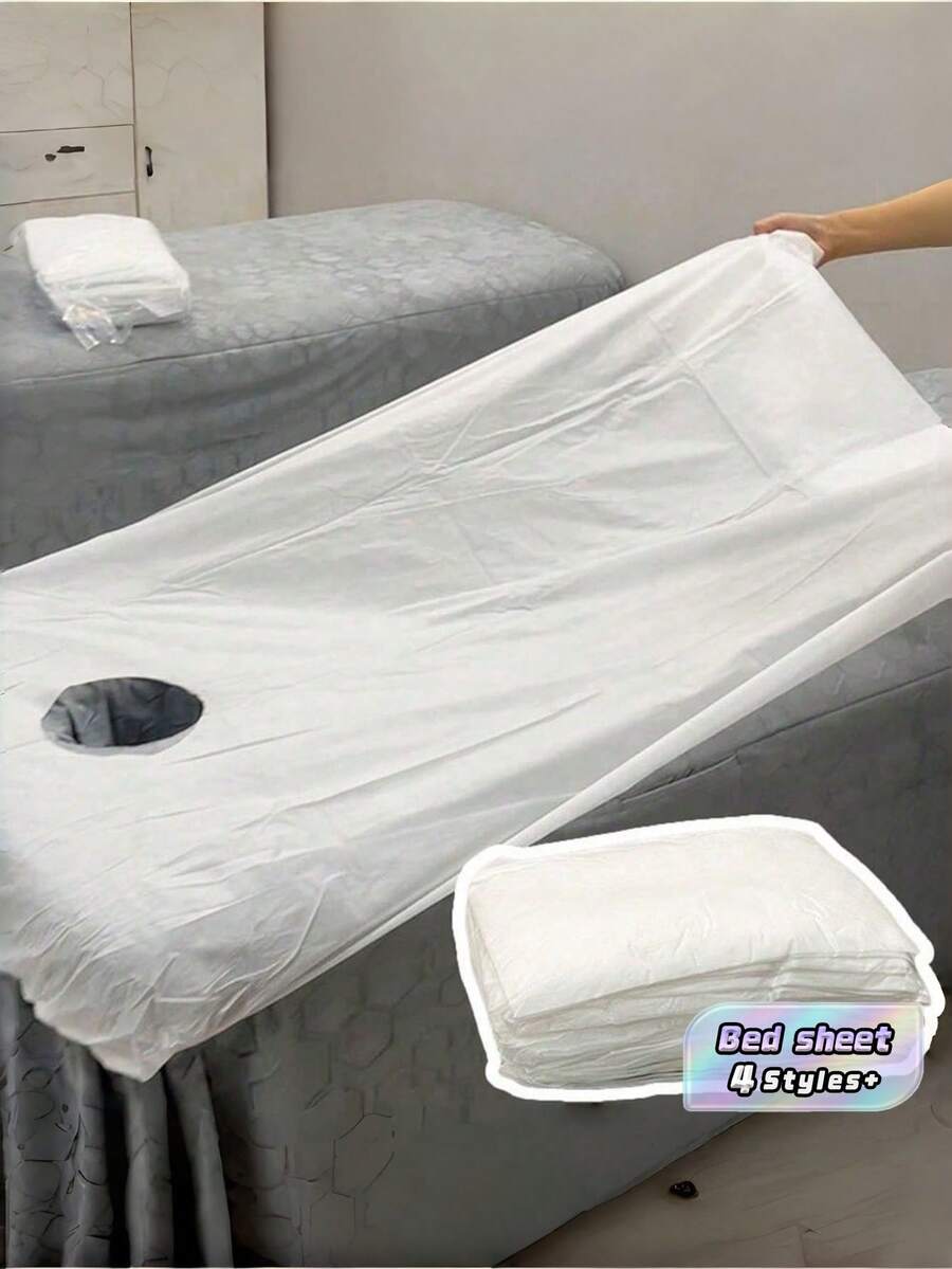 30 Pcs Disposable Massage Table Covers With Holes, Smooth Fabric, Easy To Clean, Suitable For Beauty Salon Massage Beds, Disposable Sheets, Spa Supplies - Multicolor - View 1