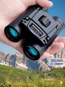 1PC Black High Clarity Binoculars – Long Distance Folding Mini Telescope With Multi-Layer Optical Coating, Essential Outdoor Gear For Hunting, Sports, Camping, Travel, Lightweight Compact, Durable, Great For Bird Watching, Hiking - Multicolor - View 1