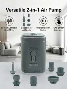 Teckwe 1 buah Pompa Udara Elektrik Portabel Isi Ulang, Baterai 1200 mAh Mampu Mengisi dan Mengempiskan dengan Cepat. Cocok untuk Digunakan di Lemari Pakaian Rumah, Perjalanan, Pindahan, dan Pengorganisasian Penyimpanan. Dilengkapi dengan Aksesori Penyegel Vakum. Perlengkapan Penyimpanan Rumah Tangga. - View 2