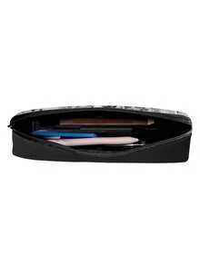 1 Buah Tempat Pensil Resleting Poliester Ringan Tahan Lama Kapasitas Besar dengan Motif Hiu Putih Besar Pecah Kaca, Tas Penyimpanan Multifungsi untuk Sekolah, Kantor, Perjalanan, Riasan, Kosmetik, Dompet Koin, dan Pengatur - Beraneka warna - View 5