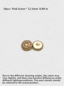 1 Pack 10 Pieces Premium Wrapped Fabric Rope‑Threaded Metal Buttons Bee And Butterfly Round Decorative Fasteners For Coats Windbreakers Outerwear Hand‑Sewn Clothing Accessories - 10pcs - View 15