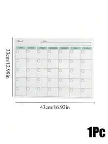 Zazumi 1PC Magnetic Weekly Monthly Planner Board, Flexible Soft Magnet With Grid Calendar Layout, Dry Wipe Reusable Writing Surface For Scheduling, Memo Board For Fridge Metal Surfaces To Track Daily Tasks And Household Plans. - multicolor - View 21
