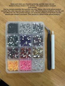 1 Box Seri Halloween Campuran Rhinestone Flatback untuk Dekorasi Casing Ponsel DIY, Perlengkapan Kerajinan Permata Kaca Mengkilap Warna-warni untuk Proyek Tema Halloween, Bling Ponsel, Seni Kuku, dan Scrapbooking - Skema warna Halloween - View 10