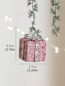 8CM 粉色泡沫聖誕球飾品，Ins風掛飾球，粉色吊飾組，適用於聖誕樹、居家派對裝飾 - 多色 - 查看 12