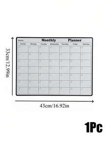 Zazumi 1PC Magnetic Weekly Monthly Planner Board, Flexible Soft Magnet With Grid Calendar Layout, Dry Wipe Reusable Writing Surface For Scheduling, Memo Board For Fridge Metal Surfaces To Track Daily Tasks And Household Plans. - multicolor - View 22
