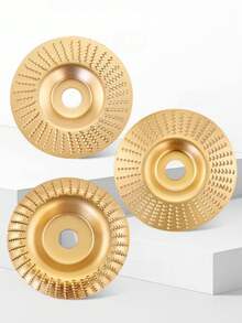 3 Packs Wood Grinding Wheel Set, 125mm X 22.2mm Carbide Grinding Disc For Angle Grinder, Wood Carving, Shaping, Polishing And Cutting Tools - multicolor - View 2