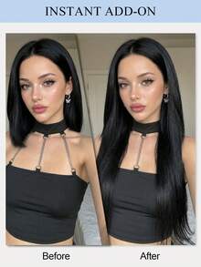 PU胶带接发片，真人发，无胶胶带式接发，无缝PU贴面接发片，40-50克，适合细软发质，预封缝合夹、胶带、缝合式微型连接环 - S1B - 查看 10