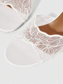 Sleekvia Summer New Belt Wear High-Heeled Women's Slippers - White - View 6