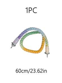 Gradient Color Suction Cup Parrot Climbing Rope, Flexible Steel Wire For Custom Shaping,Window Viewing, Suitable For Bird Standing, Scratching And Entertainment, Bird Toy, Back To School Season, Bird Game - A+B - View 11