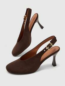 CUCCOO BIZCHIC Women's Fashion High Heels For Commuting Halloween - Dark coffee - View 3