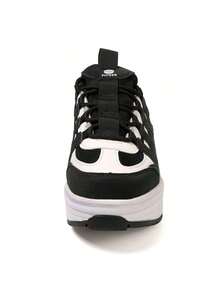 Unisex 4-Wheel Roller Skates With Buckle Closure - Black - View 3