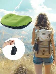 1/3 Pcs Portable Inflatable Pillow Outdoor Nap Pillow Multi-Color Jacquard TPU Inflatable Pillow For Traveling Camping Napping Desk Rest For Men Women Gift For Vacation And Outdoor Use Camping Essentials Accessories Holiday Essentials - Multicolor - View 7