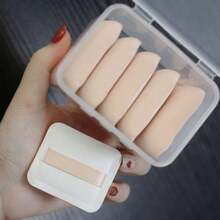 5pcs Round Shape Portable Foundation Powder Puff Drop Shape Beauty Makeup Sponge Blender With Container Triangle Make Up Cosmetic Puff With Case Cushion Puff With Box For Travel Women Makeup Tool,Makeup,Cheap,Room Decor,Vanity,Travel,Bedroom,Makeup - Pink - View 9