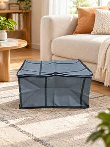 Black‑Grid Quilt Storage Bag, Thickened Large‑Capacity Clothes Organizer, Multifunctional Moving Packing Bag For Household Clothing & Bedding Storage - dark gray - View 7