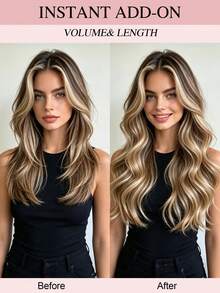 10片裝 25克 Balayage Remy #P6/613/T4 巧克力棕至栗棕與漂染金髮色 22英吋貼片式接髮 柔軟絲滑直髮 真人真髮 自然貼片接髮 女款 - S6/613T4 - 查看 6