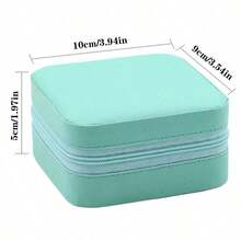 1-Piece Mini Travel Sewing Set, Artificial Leather Sewing Bag, Beginner's Small Sewing Tool Kit, Zippered Cross Stitch Storage Box (The Box Can Also Be Used As A Jewelry Storage Box After Use) - A Complete DIY Handmade - Multicolor - View 3