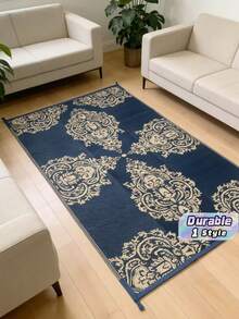 5ft X 8ft Waterproof Outdoor Rug, Reversible Plastic Straw Indoor Outdoor Patio Carpet For RV, Porch, Deck, Backyard, Camper, Balcony, Picnic, Grey And White - multicolor - View 1