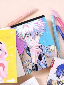 Acrylic Marker Sketchbook - Bleed-Resistant Sketchbook For Alcohol Markers, Watercolor Pens And Sketches, Thick Paper - White - View 7