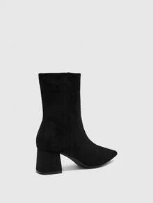 CUCCOO BIZCHIC New Women's Thick-Heeled Boots, Fashionable For Commuting Dates, Suitable For Spring, Autumn And Winter - Black - View 5
