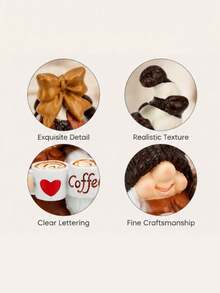 1 buah Patung Kurcaci Kopi Resin, Patung Kurcaci Tanpa Wajah yang Lucu, Dekorasi Meja untuk Dapur, Bar Kopi, dan Hiasan Rumah. - Beraneka warna - View 4