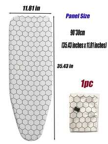1 Piece Universal Ironing Board Cover, With Elastic Edge, Anti-Stain And Heat-Resistant, Thick Cotton Pad, Iron Heat Insulation Cover, Suitable For Ironing Board - Black and White - View 9