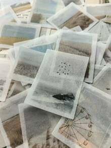 1 Pack 50pcs Landscape Poetry Washi Stickers DIY Scrapbook Journaling Material Decals, Decorative Paper Sheets, Scrapbooking, Wall Decor, Back To School - DT238 Poetry and Distant Places - View 3