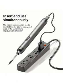 1‑Pack Cordless Soldering Iron, USB Rechargeable Soldering Tool With 3‑Level Temperature Adjustment, Comes With Flux, Stand And Storage Case For DIY Electronic Repair - Multicolor - View 5