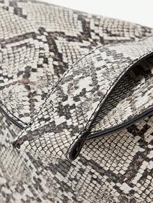 Maija Women's Fashionable, Elegant, Simple, Classic Versatile Animal Pattern Pattern PU Flip Clutch Bag, Daily Commute Dating Afternoon Tea - Serpentine 1 - View 6