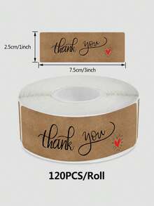 1 Roll 500pcs 0.98inches/1.5inchesNatural Brown Kraft Paper Stickers, Permanent Adhesive Round Kraft Labels , For Container, Food Packaging Tags ,Gift Wrapping Mother's Day, Children's Day - one-size - View 14